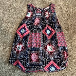 Navy and pink blouse, flowing, size medium, made by DR2